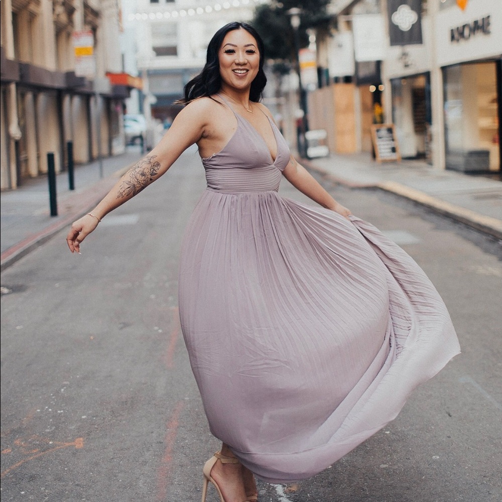 Strappy Purple Maxi Dress